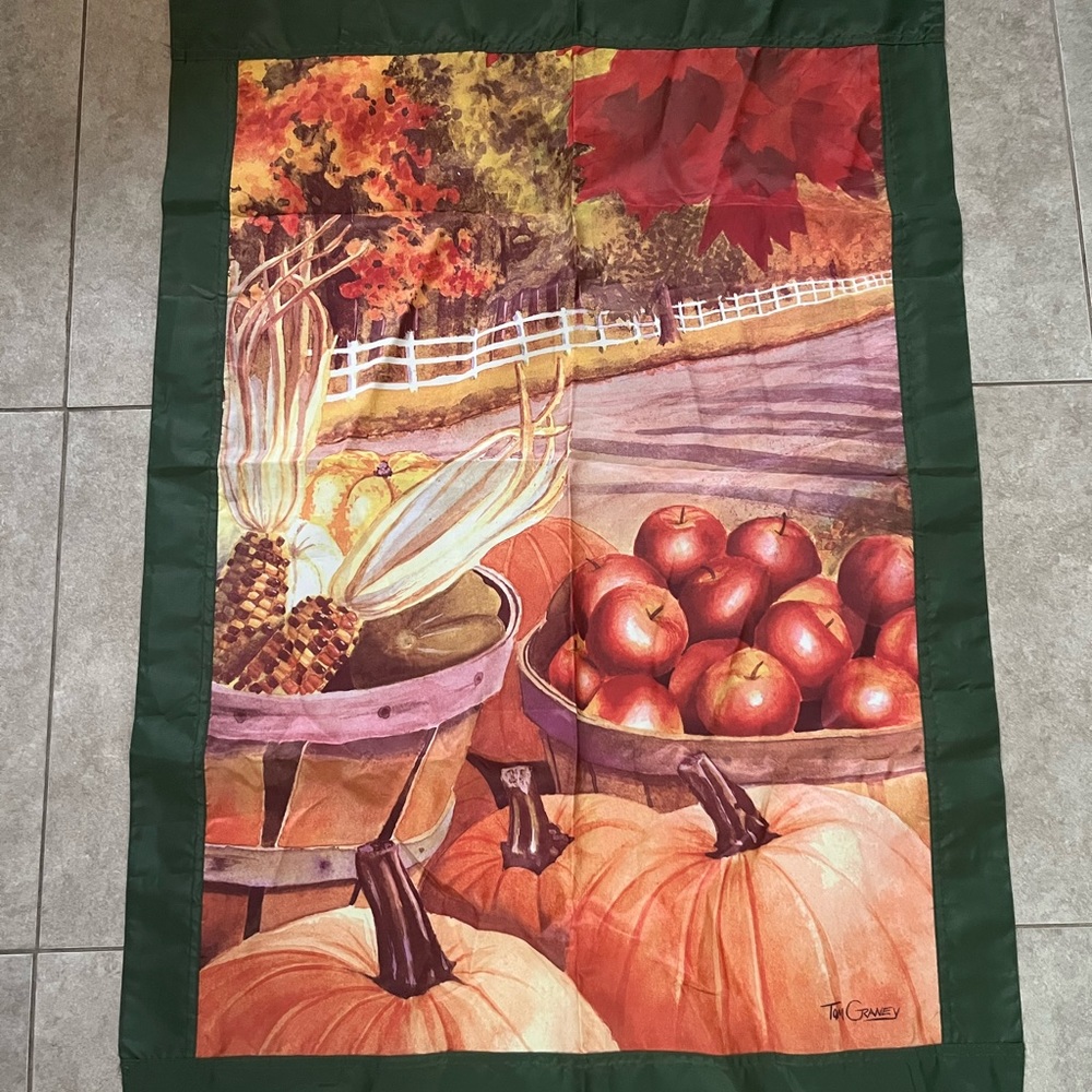 Fall Harvest Thanksgiving Garden Banner Flag Tom Graney
Approx 40x28